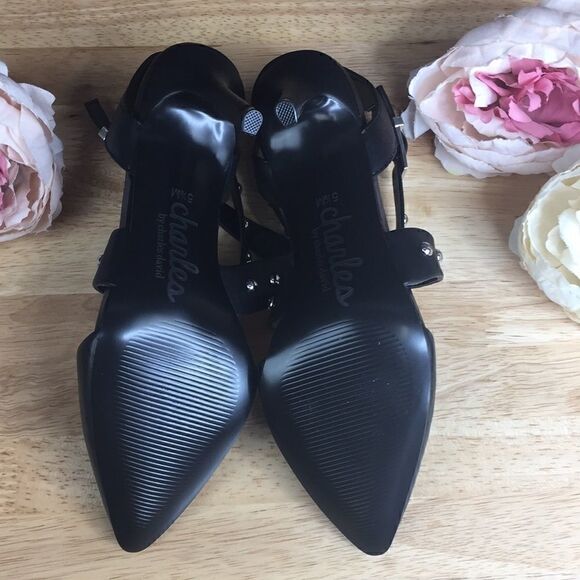 Charles David Black Leather Pumps 5.5M - Picture 6 of 8